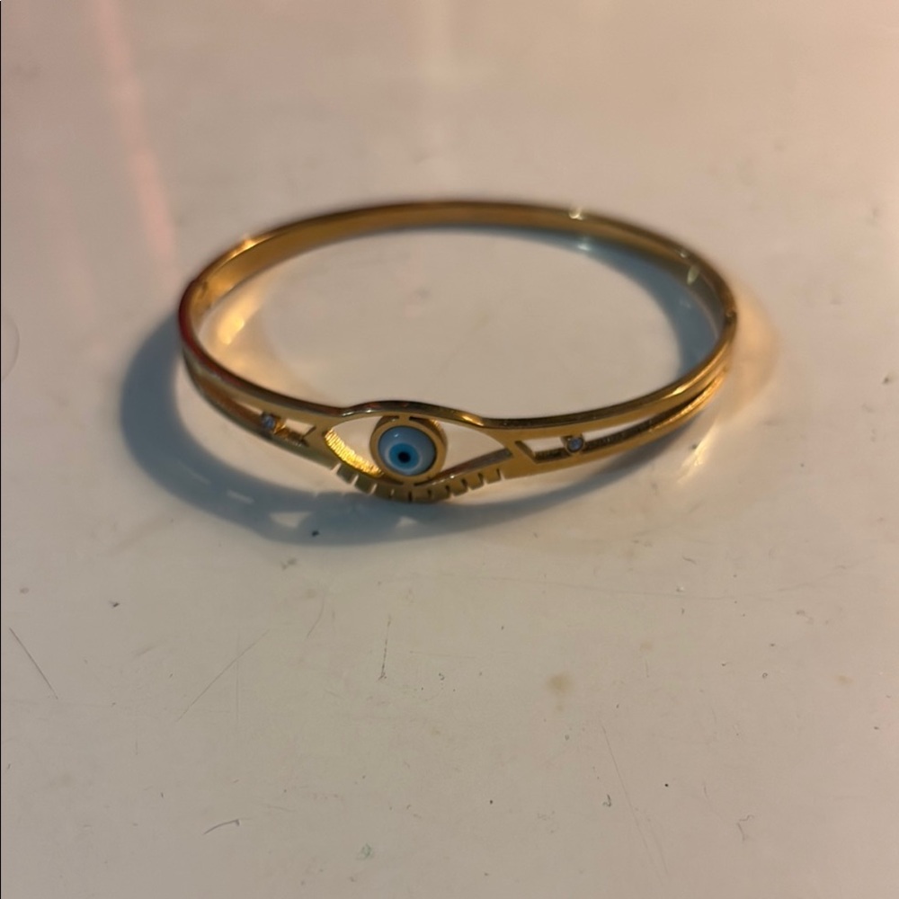 Gold and Blue Infinity Bracelet
